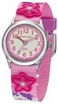 Jacques FAREL Kinder-Armbanduhr M&auml;dchen Einhorn analog Quarz Metall Stoffband HCC