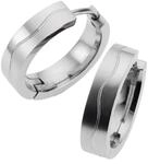 Zeeme Stainless Steel Unisex Ohrringe Edelstahl 1,8cm Matt/Glanz grau 346010022