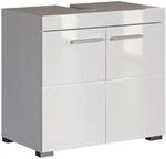 trendteam smart living - Amanda - Waschbeckenunterschrank - Wei&szlig;/Wei&szlig; Hochglanz - 1