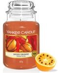 Yankee Candle Duftkerze im Glas (gro&szlig;) | Spiced Orange | Brenndauer bis zu 150
