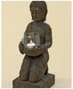 Boltze Buddha Figur mit Windlicht (Buddha Statue aus Kunststoff, Höhe 44 cm,