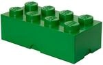 LEGO Aufbewahrungsstein, 8 Noppen, Stapelbare Aufbewahrungsbox, 12 l, gr&uuml;n