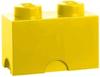 LEGO Aufbewahrungsstein, 2 Noppen, Stapelbare Aufbewahrungsbox, 2,6 l, gelb