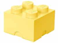LEGO Aufbewahrungsstein, 4 Noppen, Stapelbare Aufbewahrungsbox, 5,7 l, hellgelb