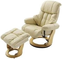 Robas Lund Relaxsessel Calgary mit Hocker, bis 130 kg belastbar, drehbarer