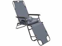 AMANKA Liegestuhl klappbar 180x60cm - leichte Klappliege bis 100 kg Relaxstuhl