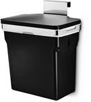 simplehuman CW1643 10 Liter, Schrank Abfalleimer, H&auml;ngender M&uuml;lleimer mit Deckel
