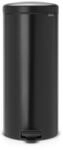 Brabantia Treteimer mit Inneneimer aus Kunststoff, Stahl, Matt Schwarz, 30L