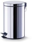 Zeller 18435 Treteimer, 12 ltr., ca. 27 x 27 x 40 cm silber