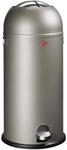 Wesco Kickmaster Maxi Abfallsammler 40 L Neusilber