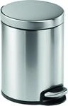 Durable Treteimer Edelstahl rund 5, mit Absenkautomatik und herausnehmbaren
