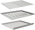 BBQ-Toro Grillrost Set 60 x 48 cm | silber | verchromter Stahl | mit...