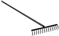 Fiskars Rechen mit 14 Zinken, Breite: 36 cm, Geh&auml;rtete