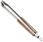Petromax Grill- und Kohlenzange aus Edelstahl &ndash; Grillzange mit Holzgriff