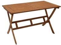 DEGAMO Gartentisch Klapptisch Bonita 70x120cm, Eukalyptus Holz braun ge&ouml;lt,