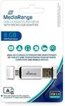 MediaRange USB-OTG-Stick USB 2.0 8GB Micro-USB, schwarz | USB-A & Micro-USB OTG 