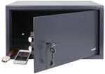 HMF 49204-11 Safe Tresor mit Schl&uuml;ssel, M&ouml;beltresor passend f&uuml;r Laptop und...