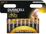 Duracell 5000394017924 Plus Power-AA(MN1500/LR06) Alkaline-Batterie, CP16