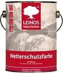 LEINOS Wetterschutzfarbe 2,5 l | Stahlgrau Holzlasur f&uuml;r Holzfassaden Fenster