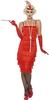Smiffys 45501X2, Damen Flapper Kostüm Langes Kleid Haarband und