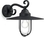 PHILIPS Pasture Au&szlig;en-Wandleuchte, Outdoor-Lampe, Schwarz | IP44 Wetterfest,