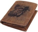 Greenburry Vintage Herrengeldb&ouml;rse Leder Portmonee braun | Hochformat