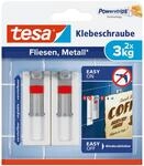 tesa Klebeschraube f&uuml;r Fliesen und Metall (verstellbar, 3 kg)