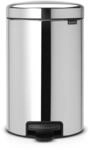 Brabantia Treteimer mit Inneneimer aus Metall, plastik metall, Gl&auml;nzender Stahl, 12
