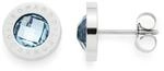 JEWELS BY LEONARDO Damen Ohrstecker hellblau Matrix Edelstahl/silberfarben Glas