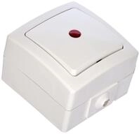 Kopp Nautic Kontrollschalter, Aufputz, f&uuml;r Feuchtraum, 250V (10A), IP44, 566602003,