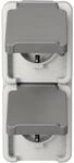 Schneider Electric Merten Schuko-Steckdose, 2-fach, MEG2329-8029 | Mit Klappdeckel,