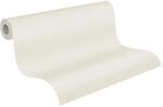 A.S. Cr&eacute;ation Uni-Vliestapete in Textiloptik &ndash; Wei&szlig;, Grau &ndash; 10,05 x 0,53 m