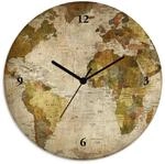 ARTLAND Wanddeko Wanduhr ohne Tickger&auml;usche Glas Quarzuhr &Oslash; 30 cm Rund Lautlos