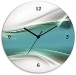 ARTLAND Wanddeko Wanduhr ohne Tickger&auml;usche Glas Quarzuhr &Oslash; 30 cm Rund Lautlos