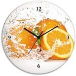 ARTLAND Wanddeko Wanduhr ohne Tickger&auml;usche Glas Quarzuhr &Oslash; 30 cm Rund...