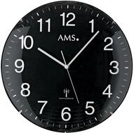 AMS F5959 Funk-Wanduhr, Holz, Mehrfarbig, 34 x 34 x 7 cm