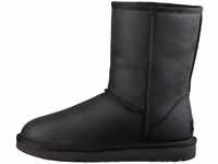 UGG Damen Classic Short Leather Winter, Boots, Black, 36 EU