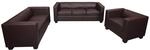 Mendler 3-2-1 Sofagarnitur Lille - Kunstleder, Coffee | Couchgarnitur,...