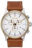 Nixon Unisex Erwachsene Chronograph Quarz Uhr mit Leder Armband A405-2548-00