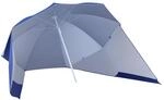 Outsunny 2 in 1 Sonnenschirm Strand &Oslash; 210 cm UPF 50+ windfest Strandschirm mit