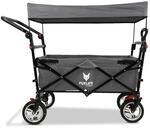 FUXLIFE Bollerwagen faltbar FX-CT700 Grau &bull; klappbarer Handwagen f&uuml;r Ausflug &