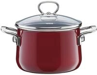 Riess, 0703-008, Topf mit Glasdeckel &Oslash; 20cm, ROSSO, Emaille, Vol. (rec.): 4,0...