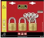 Burg-W&auml;chter TRIO 222 20 GL SB Vorhangschloss-Set, 3,5 mm B&uuml;gelst&auml;rke