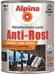 Alpina Metallschutzlack gl&auml;nzend Schwarz &ndash; Anti-Rost-Lack &ndash; 2,5 Liter
