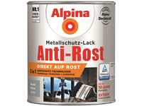Alpina Metallschutzlack Anti-Rost Hellgrau 750ml glänzend