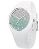 Ice-Watch - ICE lo White turquoise - Weiße Damenuhr mit Silikonarmband - 013426