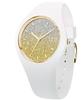 Ice-Watch - ICE lo White gold - Weiße Damenuhr mit Silikonarmband - 013432...