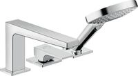 hansgrohe Wannenarmatur Metropol, Mischbatterie mit Antikalk-Funktion, f&uuml;r 2
