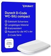 Duravit WC-Sitz D-Code Compact weiss mit Scharnieren aus Edelstahl ohne SoftClose,