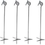 Baumarktplus 4X Bodenanker eindrehbar f&uuml;r Schaukel etc. 58 cm feuerverzinkt